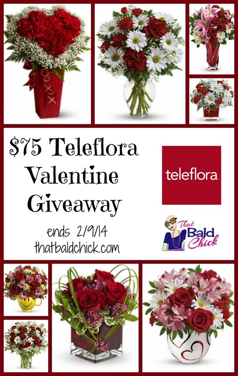 $75 teleflora valentine giveaway