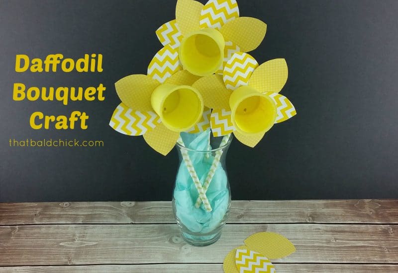 Daffodil Bouquet Craft at thatbaldchick.com