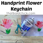 handprint flower keychain at thatbaldchick.com
