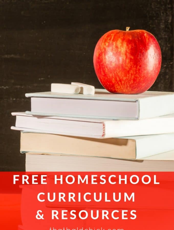Check out this list of free homeschool curriculum and resources at thatbaldchick.com