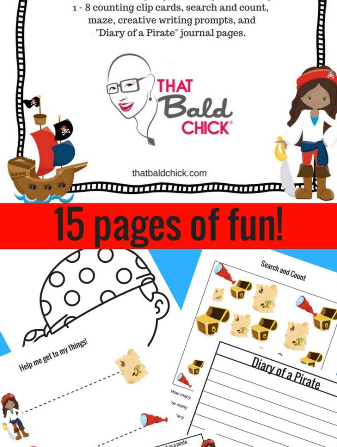 15 pages of fun pirate themed pages at thatbaldchick.com