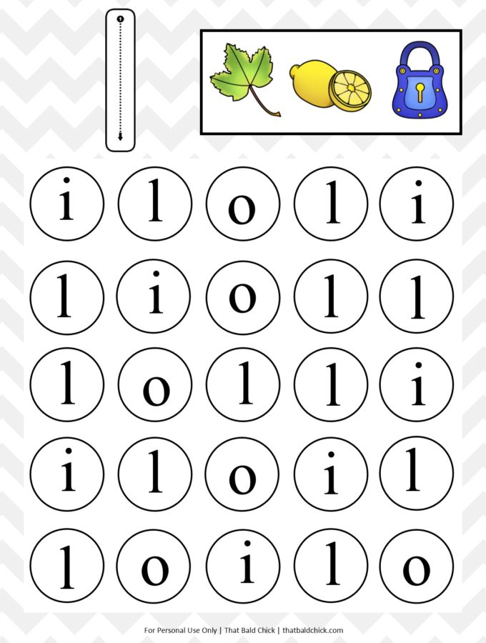 Snag this free Lowercase Do A Dot Letter l printable and follow allow for the rest of the alphabet. #homeschool #teacher #abcs #alphabet #lotw #free #printable