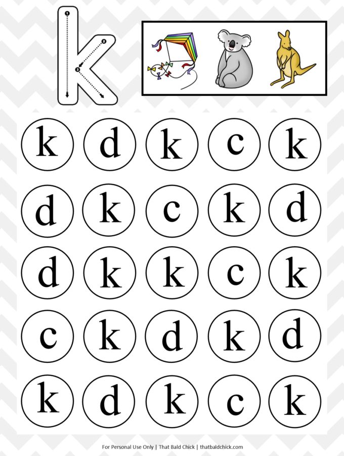 lowercase do a dot letter k printable at thatbaldchick.com