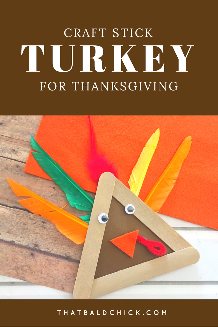 There's nothing cuter on the Thanksgiving table than handmade crafts from the little ones. This craft stick turkey will delight everyone.