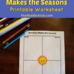 Sunshine Makes the Seasons Printable Worksheet at thatbaldchick.com #homeschooling
