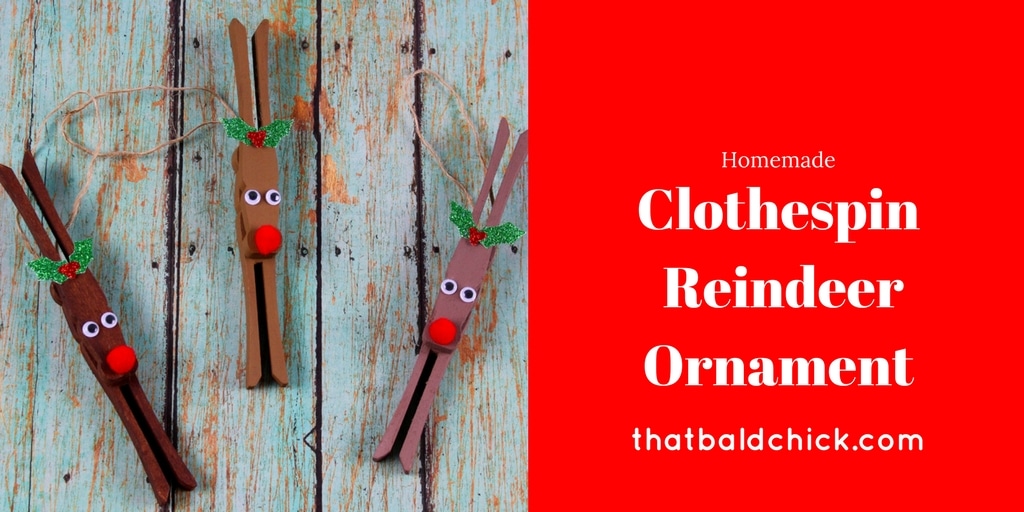 homemade clothespin reindeer ornament