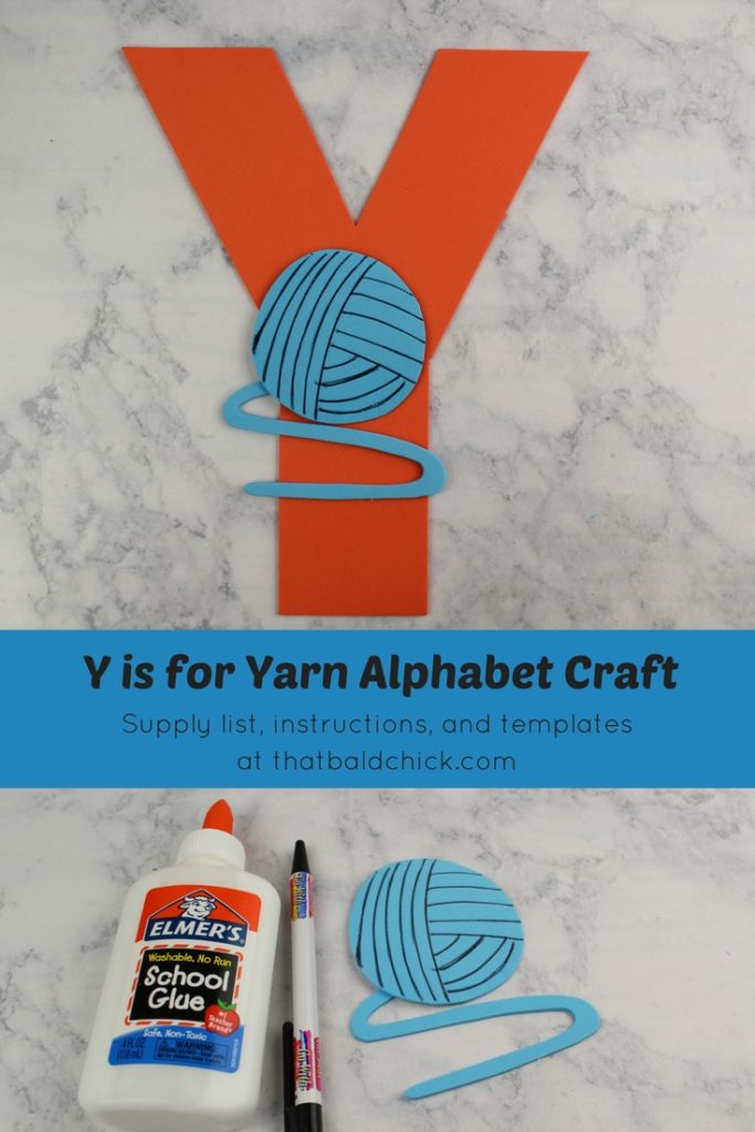 Y is for Yarn Alphabet Craft