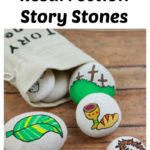 Get the supply list, instructions, and Resurrection Story Line for these Resurrection Story Stones at thatbaldchick.com. #Easter #resurrection #storystones #craft #diy