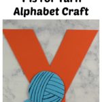 Get the supply list, instructions & templates for the Y is for Yarn craft at thatbaldchick.com #homeschool #preschool #abc #lotw #hsmommas #homeschooling