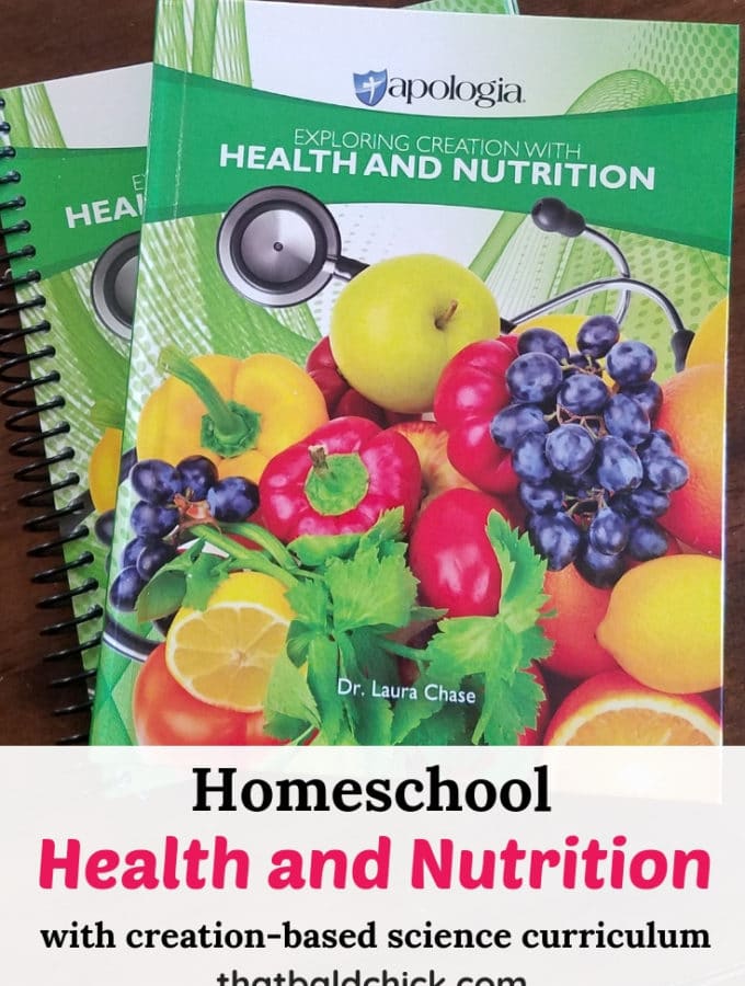 Homeschool health and nutrition with creation-based science curriculum from Apologia. AD #homeschool #science #health #nutrition #homeschoolscience #hsmommas #homeed #homeeducate