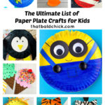 Check out all of the ideas on this ultimate list of paper plate crafts for kids at thatbaldchick.com #paperplatecraft #homeschool #preschool #kindergarten #kidcrafted #craft #crafts