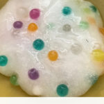 Make this fun water bead slime for science and sensory play. Supply list and instructions at thatbaldchick.com