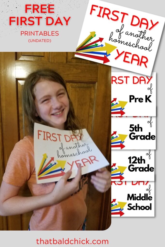 Free First Day Printable Undated