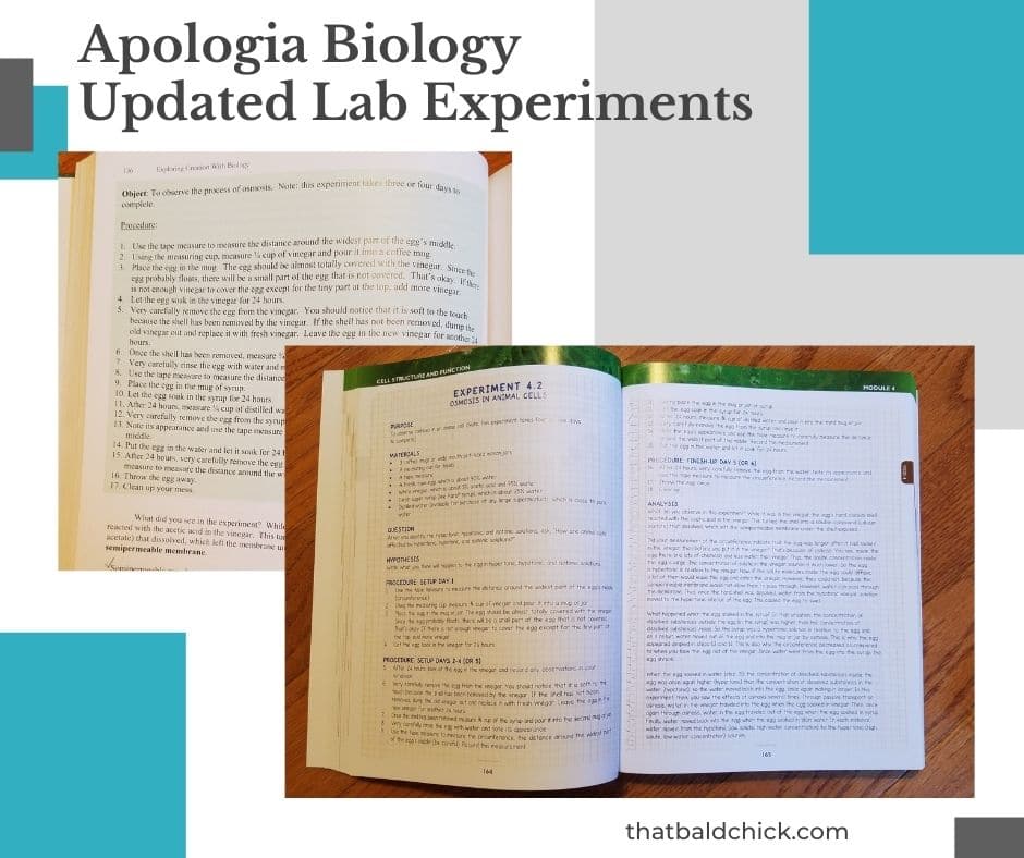 Apologia Biology Updated Lab Experiments